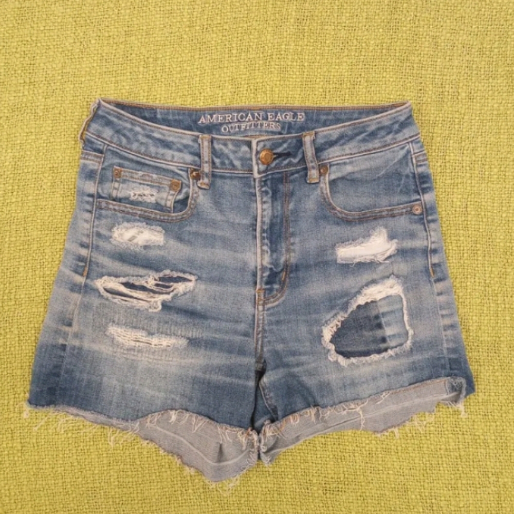 American Eagle Super Stretch Super High Rise Shortie Shorts Size 4
